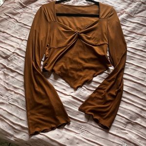 SHEIN brown asymmetrical top